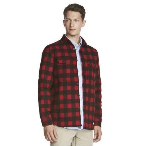 Vintage WOOLRICH Mens Buffalo Check Wool Button Down Shirt - Picture 1 of 11